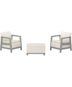Keter Комплект садовой мебели Scandi Linea Balcony Set серый галька/шалфейный оттенок камня Новинки Для дома и сада 