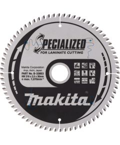 Griešanas disks kokam Makita B-33853; TCT; 216x30 mm; Z72; 5° Zāģripas