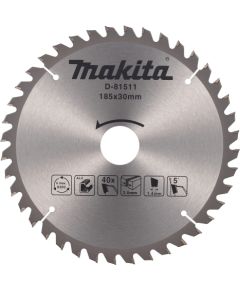 Griešanas disks alumīnijam Makita D-81511; TCT; 185x30 mm; Z40 Zāģripas