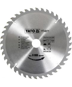 Griešanas disks kokam Yato YT-6071; 250 mm Zāģripas