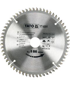Griešanas disks alumīnijam Yato YT-6091; 200 mm; 30 mm; 60 T Zāģripas