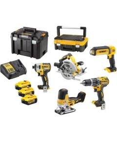 Akumulatora instrumentu komplekts DeWalt DCK500P3T-QW; 18 V; 3x5,0 Ah akum. Наборы электроинструментов