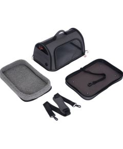 ZOLUX Torba transportowa dla psa i kota wzmocniona NOMAD L czarna 50×32×29 Suņu un kaķu transport somas