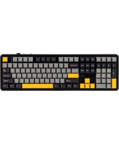 F108 Gray+Orange+Deep Gray Gasket Keyboard with Volcano RGB Switches – AULA Klaviatūras