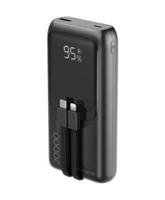 Enerģijas krātuve Gembird 20W 20000mAh 20W PD 18W QC 3.0 Integrated Cables Power-банки