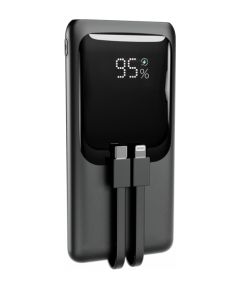 Enerģijas krātuve Gembird 20W 10000mAh 20W PD 18W QC 3.0 Integrated Cables Power-банки