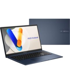 ASUS Vivobook 15 X1504VA-BQ4279 Core 3 100U 15.6" FHD IPS-level display 250 nits 60 Hz AG 16 GB DDR5 512 GB SSD Intel Graphics WLAN + Bluetooth 720p webcam 42 Wh No OS Quiet Blue Ноутбуки
