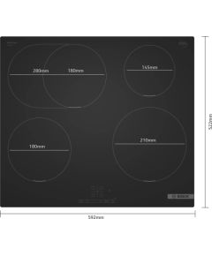 Bosch PIF61ABB5E hob Black Built-in 60 cm Zone induction hob 4 zone(s) Поверхность индукционной плиты
