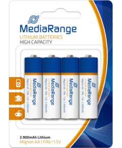 BATTERY LITHIUM MIGNON AA 1.5V/4PCS MRBAT154 MEDIARANGE Baterijas un akumulatori