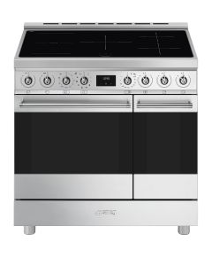 SMEG C92IPX2 Symphony Classic Stainless steel Elektriskā plīts ar Indukcijas virsmu 90x60cm Elektriskās plītis