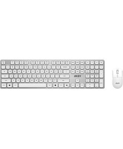 MSI FORGE K210 WIRELESS COMBO WHITE US Keyboard and Mouse Set Wireless Mouse included US White Klaviatūras