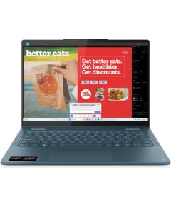 Lenovo Yoga 7 2-in-1 14AKP10 AMD Tidal Teal 14 " OLED WUXGA 1920 x 1200 pixels AMD Ryzen AI 7 350 16 GB Soldered LPDDR5 Solid-state drive capacity 512 GB AMD Radeon 860M Graphics Windows 11 Home 802.11be Bluetooth version 5.4 Keyboard language English Key Ноутбуки