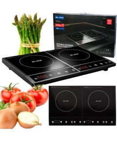Induction cooker, two-burner adjustable hob, 2000W + 2000W BLOW Mini cepeškrāsnis un virsmas