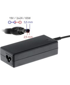 Notebook Adapter AKYGA Dedicated Toshiba 19V/3.42A 65W 5.5x2.5mm