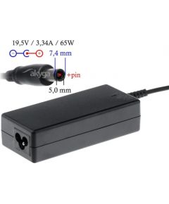 Akyga notebook power adapter AK-ND-05 19.5V/3.34A 65W 7.4x5.0 mm + pin DELL