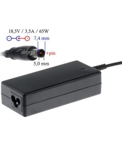 Akyga notebook power adapter AK-ND-03 18.5V/3.5A 65W 7.4x5.0 mm + pin HP