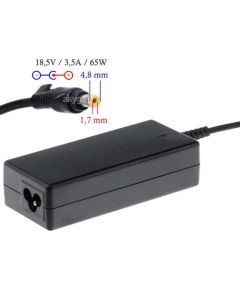 Akyga notebook power adapter AK-ND-09 18.5V/3.54A 65W 4.8x1.7 mm HP