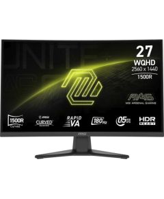 MSI MAG 275CQFDE E18 (68.6 cm (27 inches), black, WQHD, Rapid-VA, Curved, DP, HDMI, 180Hz panel) Monitori