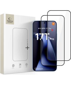 Tempered glass Tech-Protect Glass Fit+ 2-Pack Xiaomi 17T Pro black Ekrānu aizsardzība