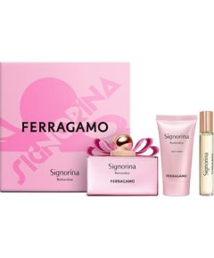 Salvatore Ferragamo Signorina Romantica Dárková sada EDP 100 ml, tělové mléko 50 ml a miniaturka EDP 15 ml 100ml Парфюмерные наборы