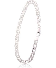Sudraba ķēdīte Rombs 5.5 mm, dimantu apstrādājums #2400090-bracelet, Sudrabs 925°, garums: 20 cm, 8.5 gr. Viriešiem