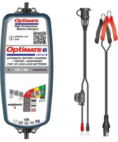 Lādētājs OPTIMATE 6 Ampmatic 12V 6A 3-144Ah Akumulatoru lādētāji, starteri