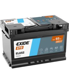 65Ah 650A akumulators EXIDE EL652 278x175x175-+ Akumulatori