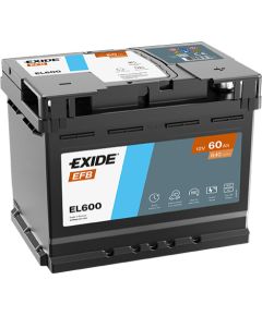 60Ah 640A akumulators EXIDE EL600 242x175x190-+ Akumulatori