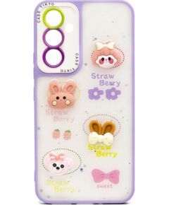 iLike Apple  iPhone 15 EPOXY CARTOON COVER Light Purple Neoriģinālie Maciņi