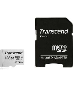 Memory card Transcend microSDXC USD300S 128GB CL10 UHS-I U3 Up to 95MB/S