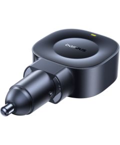 Baseus Auto lādētājs 12-24V 45W USB-C PD ar ievelkamu 0,8 m USB-C kabeli PrimeTrip VR2, melns Новинки смартфонов и телефонов