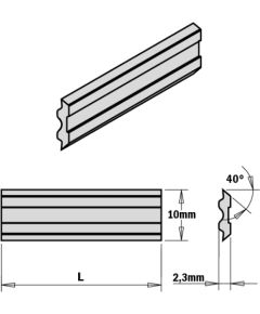 Ēveles asmeņi CMT 795.540.10; 540x10x2,3 mm; 2 gab. Ēveļu asmeņi