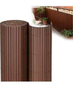 Springos PVC pārklājuma maskēšanas paklājiņš 400x100 cm balkonam, terasei, žogam, brūns Nojumes un aksesuāri