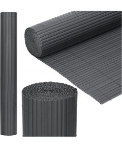 Springos PVC pārklājuma maskēšanas paklājiņš 500x140 cm balkonam, terasei, žogam, tumši pelēks Nojumes un aksesuāri