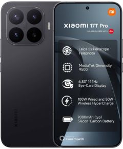 Xiaomi 17T Pro 12/512GB Black Jaunumi - Viedierices