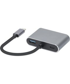 Ibox Hub USB Typ-C 4w1 USB 3.0 + PD 100W + HDMK 4k30Hz + VGA FullHD USB / Type-C Hub