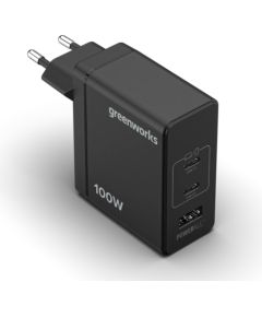 Lādētājs Greenworks AP100EAA2; 100 W; 2xUSB-C; 1xUSB-A Зарядные устройства