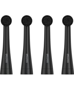 Końcówka 4Swiss ST216 Electrosonic Care+ 4-PAK rotacyjne Black Uzgaļi elektriskajām zobu birstēm