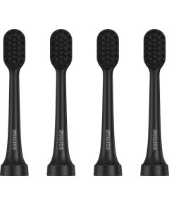 Końcówka 4Swiss ST216 Electrosonic Care+ 4-PAK soniczne Black Uzgaļi elektriskajām zobu birstēm