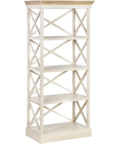Bookcase SAMIRA 72x36xH153.5cm, w/ 4 shelf, color: antique white / brown Jaunumi -Dārzam