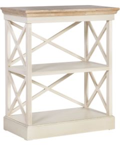 Полка для книг SAMIRA 72x36xH84.5cм, 2-полки, материал: дерево, цвет: антично-белый / коричневый Новинки Для дома и сада 
