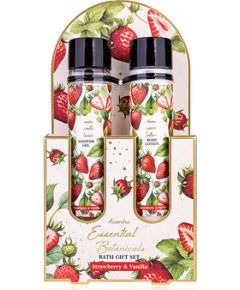Accentra Strawberry & Vanilla Essential Botanicals Body Care Set - Dárková sada ve zkumavkách Ķermeņa kosmētika