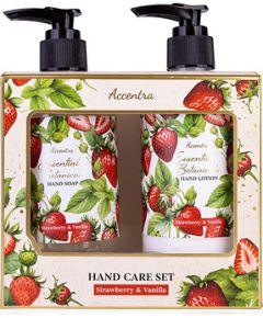 Accentra Strawberry & Vanilla Essential Botanics Hand Care Set - Dárková sada péče o ruce Ķermeņa kosmētika