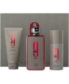 Afnan 9 pm Rebel Dárková sada EDP 100 ml, sprchový gel 150 ml a deospray 150 ml 100ml Dāvanu komplekti