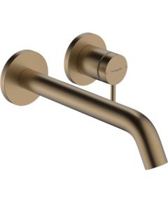 Hansgrohe izlietnes maisītāja Tecturis S virsapmetuma daļa, 2 MC, iztece 225 mm, no sienas, brushed bronze Встраиваемые