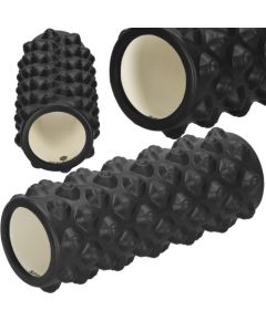 Masāžas rullis ar izciļņiem Springos FR0023 33x10,5 cm rolleris, melns Jaunumi - Sports