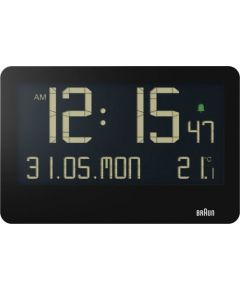 Sienas pulkstenis Braun BC 14 black Quartz Wall Clock digital Jaunumi - Datori
