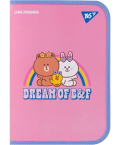 Rāvējslēdzēja soma YES Line Friends Dream A4 ar iekšējo kabatu Dokumentu mapes