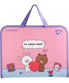 Rāvējslēdzēja portfelis YES Line Friends Choco and Cony FC ar auduma rokturiem Dokumentu mapes