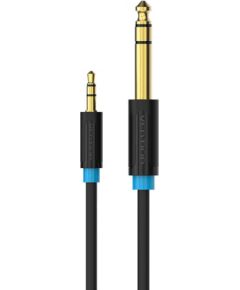 Audio Cable TRS 3.5mm to 6.35mm Vention BABBG 1,5m, Black Dažādi vadi